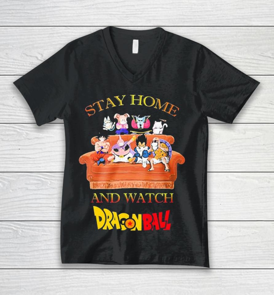 Thank You Akira Toriyama Stay Home And Watch Dragon Ball Unisex V-Neck T-Shirt