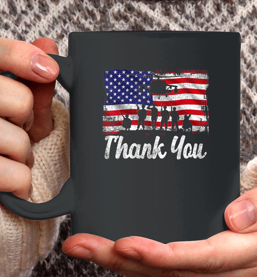 Thank You Army Usa Memorial Day Partiotic Military Veteran Coffee Mug