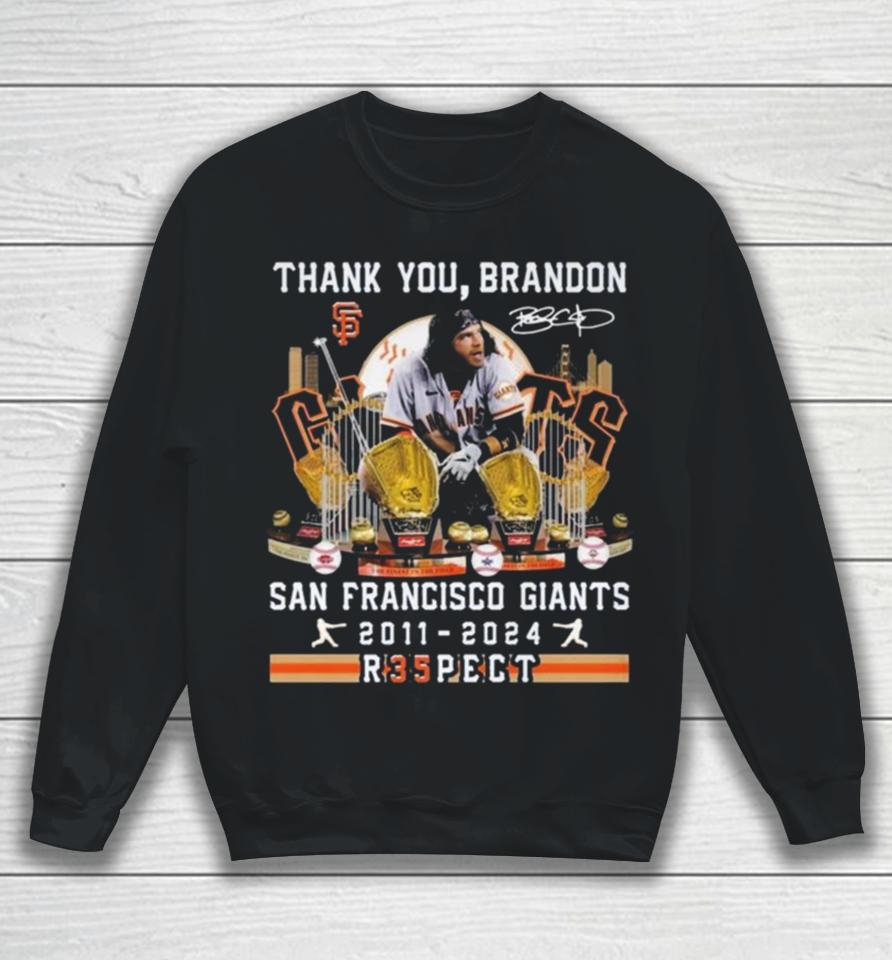 Thank You Brandon San Francisco Giants 2011 2024 R35Pect Signature Sweatshirt