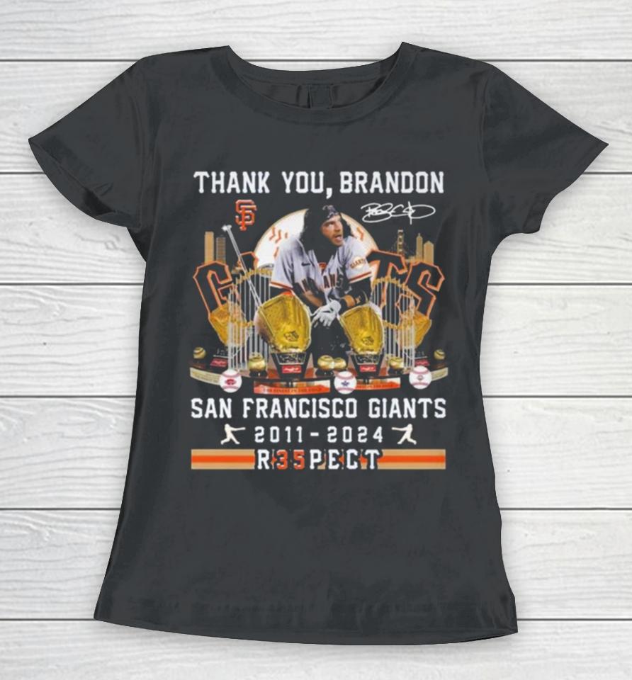 Thank You Brandon San Francisco Giants 2011 2024 R35Pect Signature Women T-Shirt