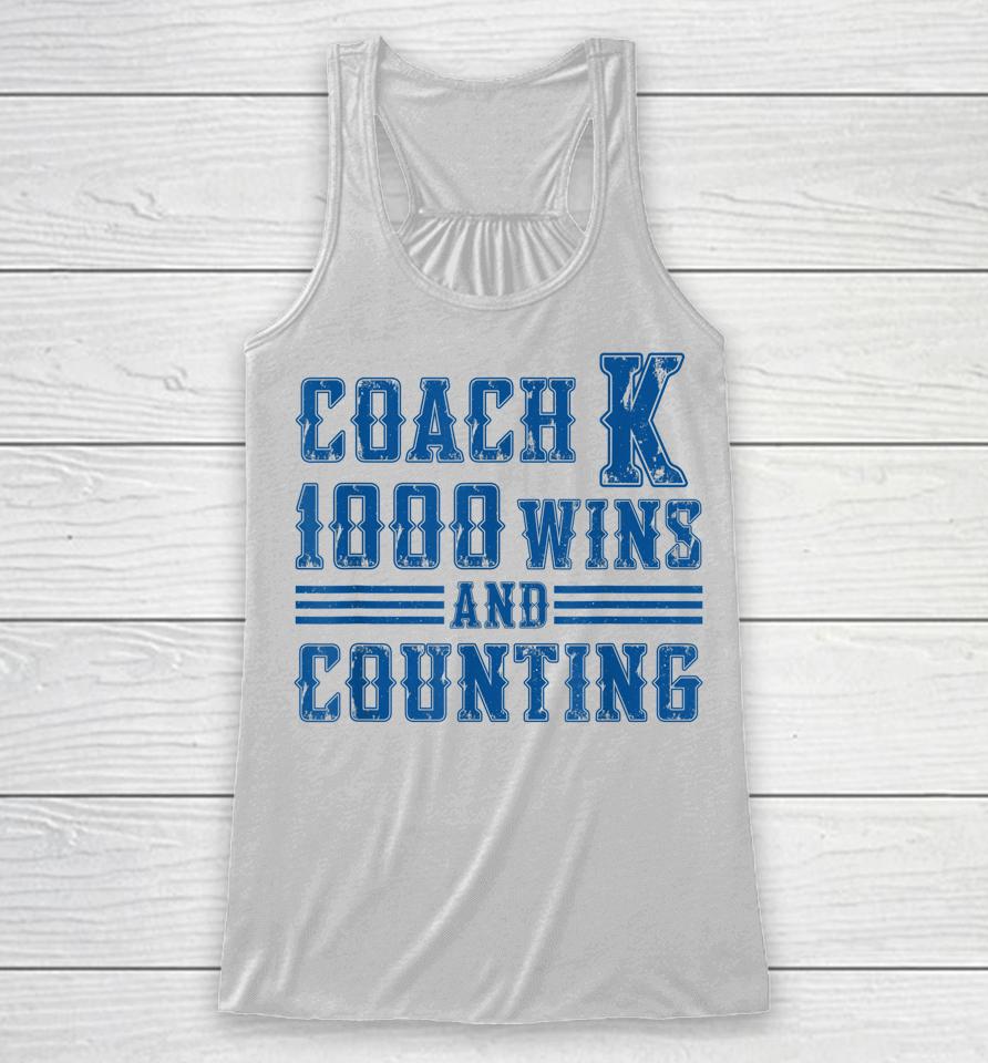 Thank You Coach K 1000 Wins And Counting Racerback Tank