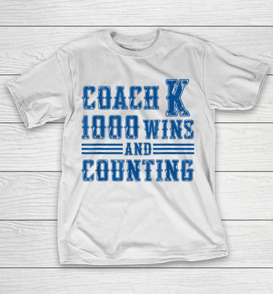 Thank You Coach K 1000 Wins And Counting T-Shirt