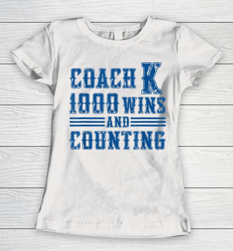 Thank You Coach K 1000 Wins And Counting Women T-Shirt