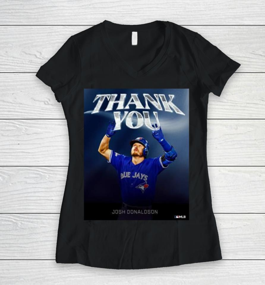 Thank You Josh Donaldson Toronto Blue Jays Poster Women V-Neck T-Shirt