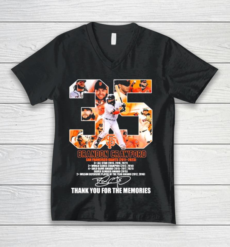 Thank You Legend Brandon Crawford Sf Giants Unisex V-Neck T-Shirt