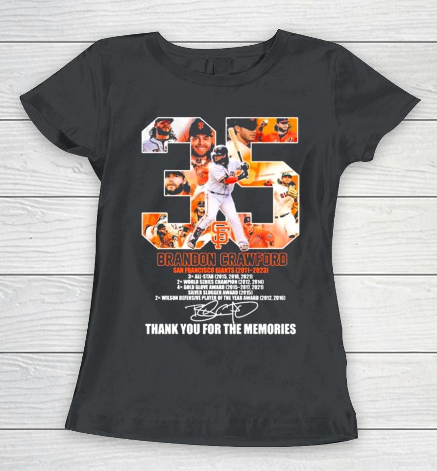 Thank You Legend Brandon Crawford Sf Giants Women T-Shirt