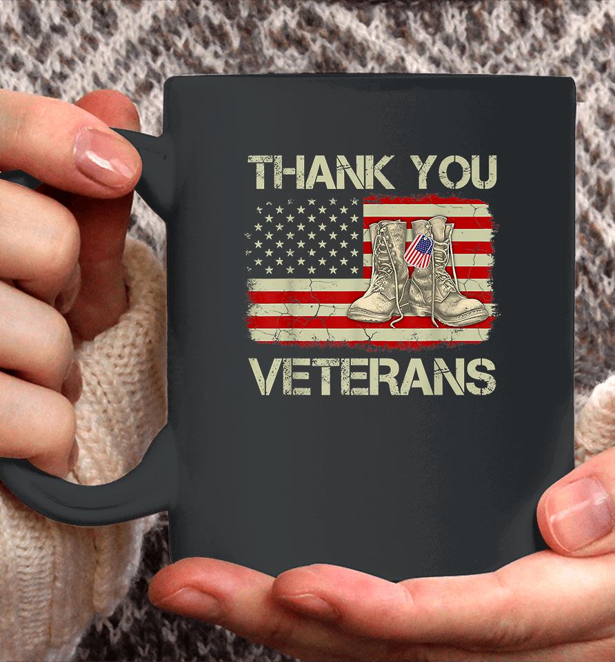 Thank You Veterans Combat Boots Veteran Day Coffee Mug