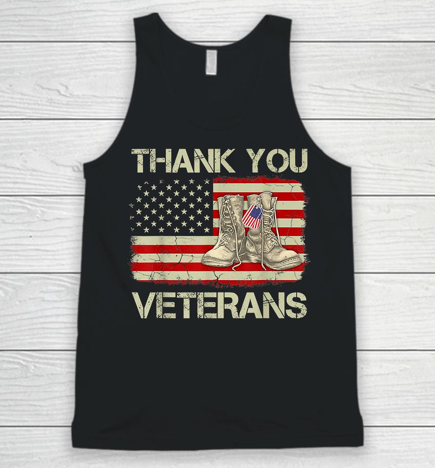 Thank You Veterans Combat Boots Veteran Day Unisex Tank Top
