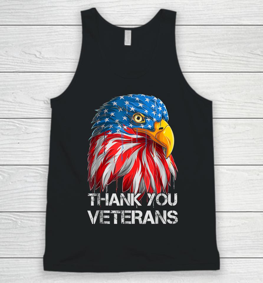 Thank You Veterans Eagle American Flag - Veterans Day Unisex Tank Top