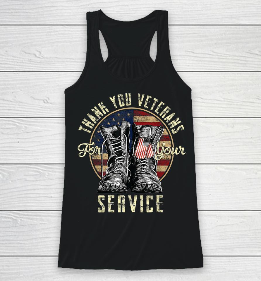Thank You Veterans For Your Service Veterans Day Racerback Tank