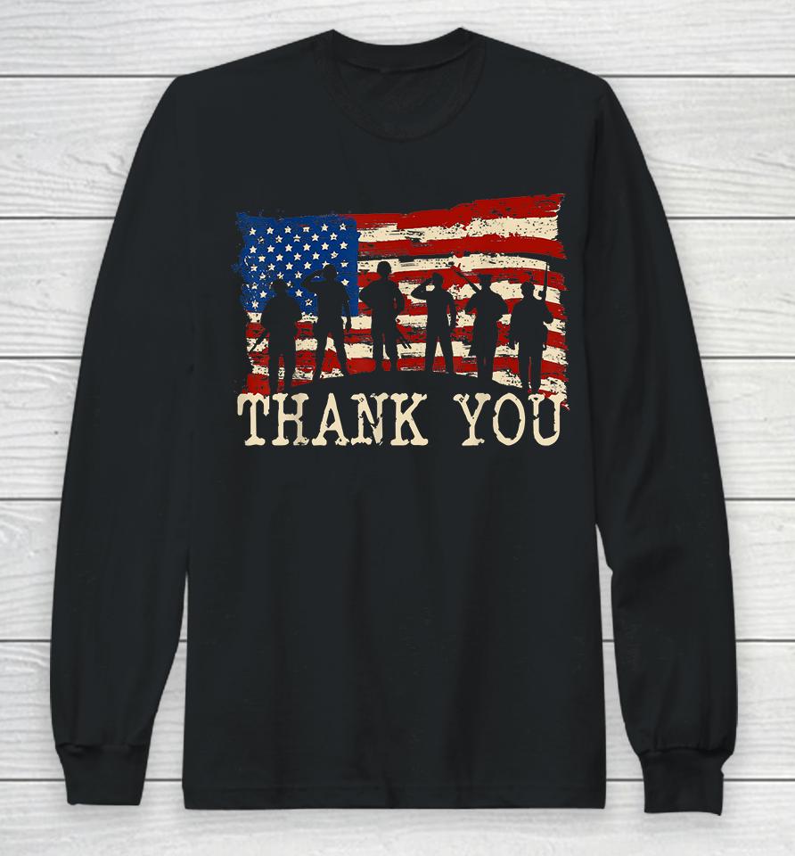 Thank You Veterans Proud Veteran Long Sleeve T-Shirt