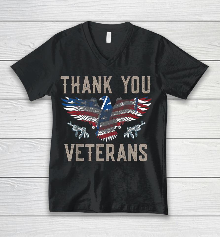 Thank You Veterans Will Make An Amazing Veterans Day Unisex V-Neck T-Shirt