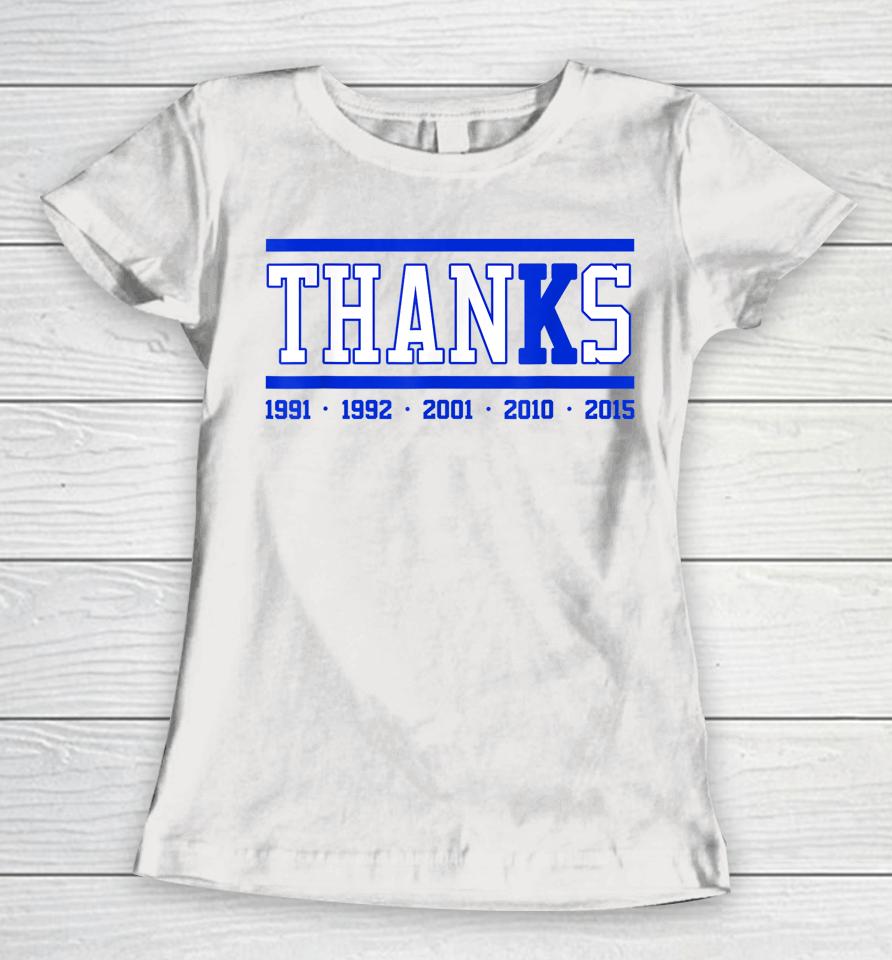 Thanks Coach K Retirement Women T-Shirt