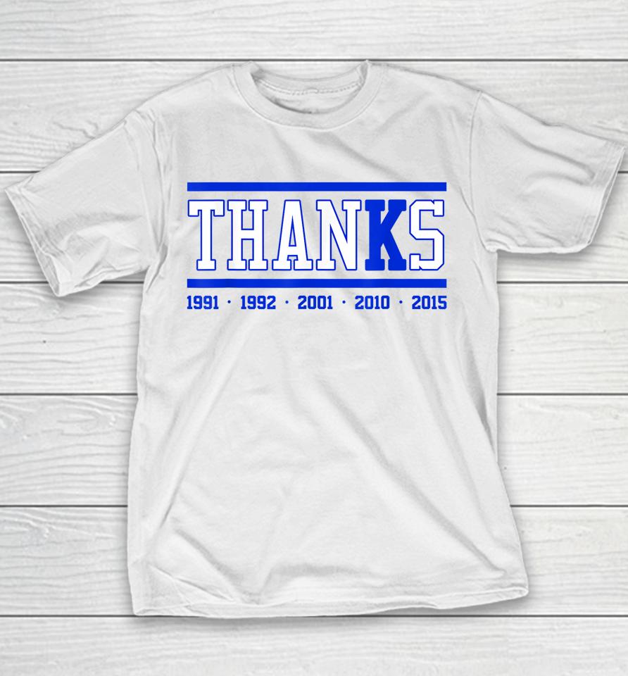 Thanks Coach K Retirement Youth T-Shirt