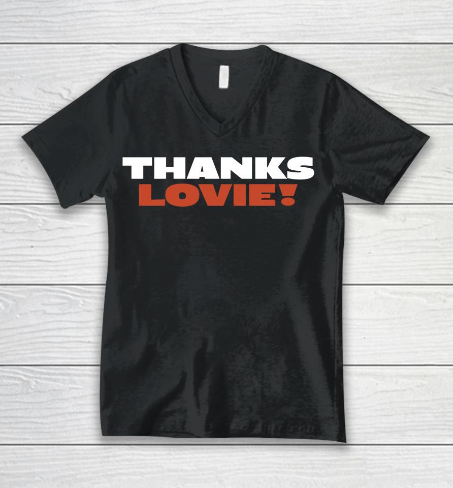 Thanks Lovie Ryan Poles Unisex V-Neck T-Shirt