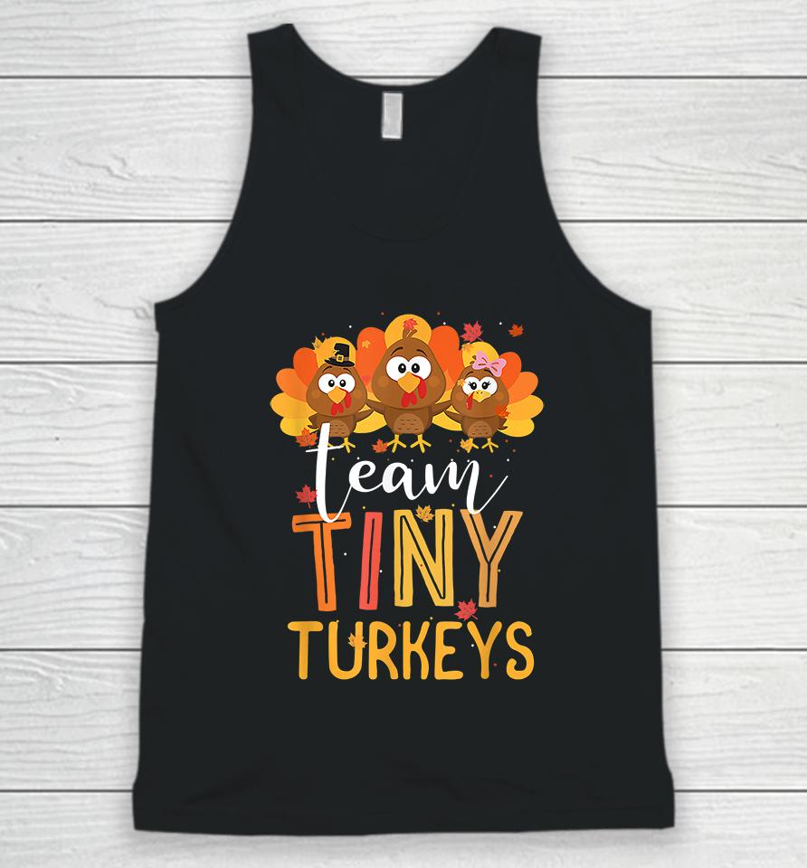 Thanksgiving Team Tiny Turkeys Nurse Unisex Tank Top