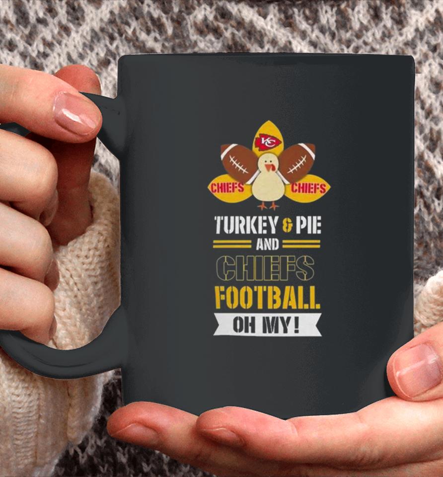 Thanksgiving Turkey And Pie Kansas City Chiefs Football Coffee Mug