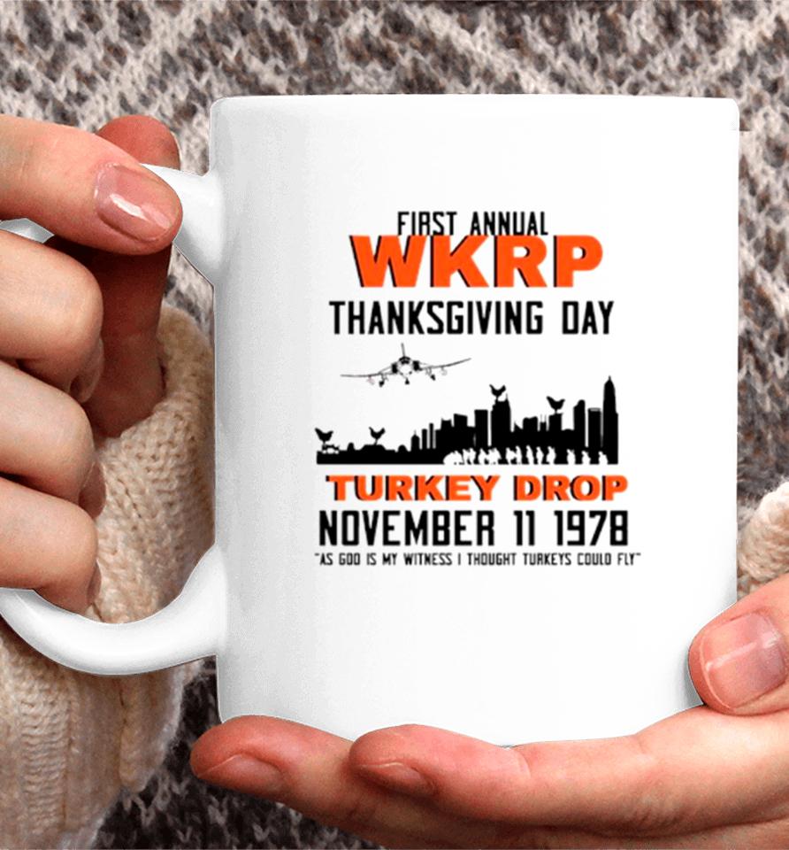 Thanksgiving Turkey Drop First Annual Wkrp Vintage Coffee Mug
