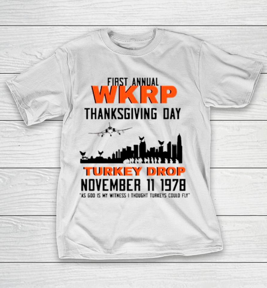 Thanksgiving Turkey Drop First Annual Wkrp Vintage T-Shirt