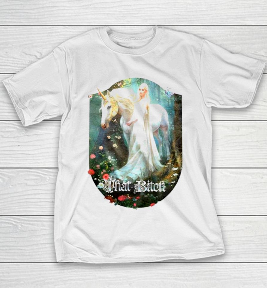 That Bitch Medieval Fantasy Unicorn Youth T-Shirt