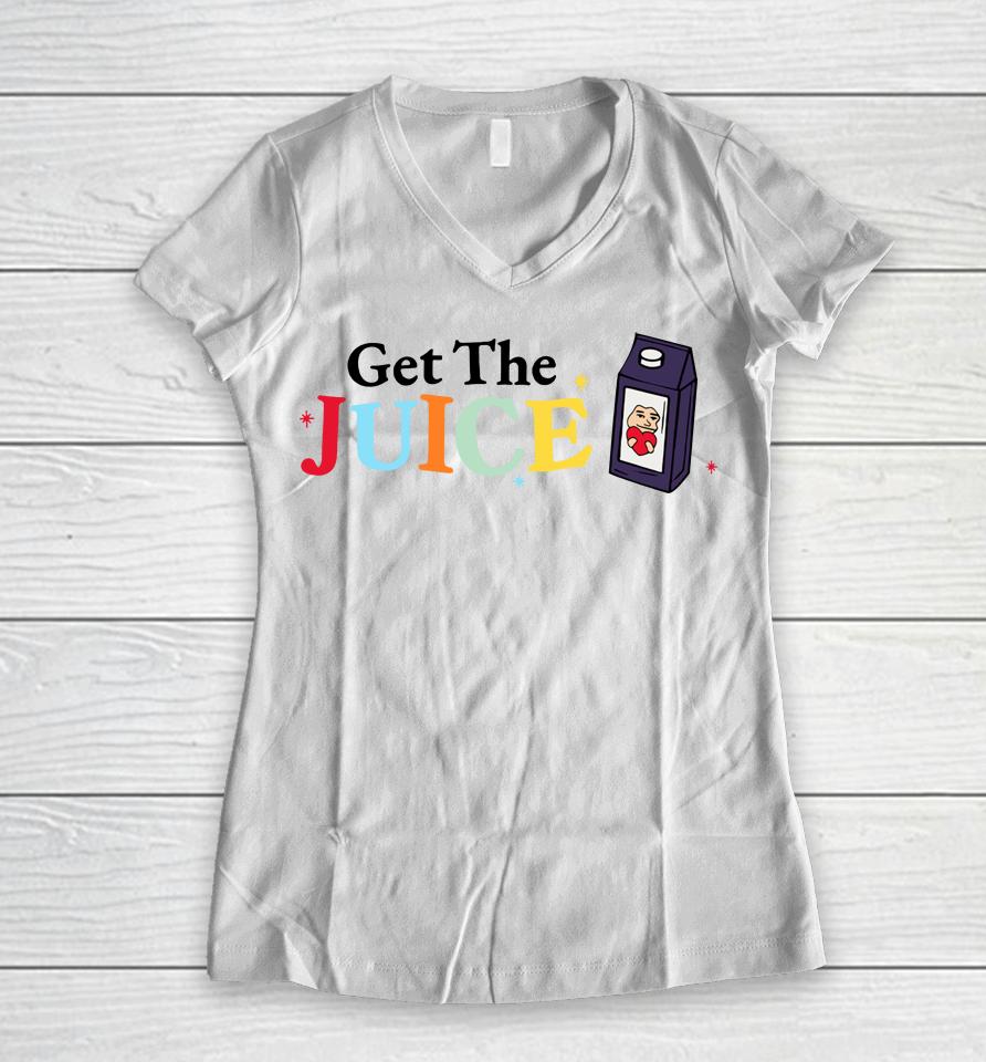 That5Headguy Get The Juice Women V-Neck T-Shirt