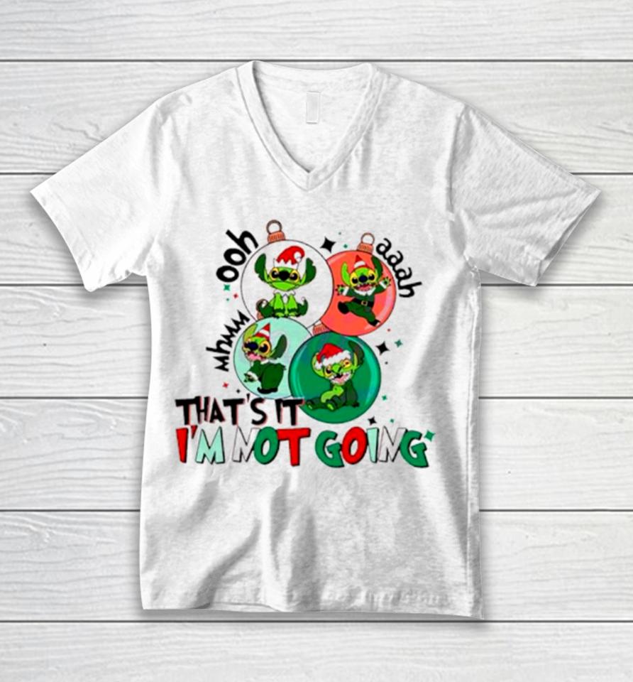 That’s It I’m Not Going Grinch Stitch Christmas Unisex V-Neck T-Shirt