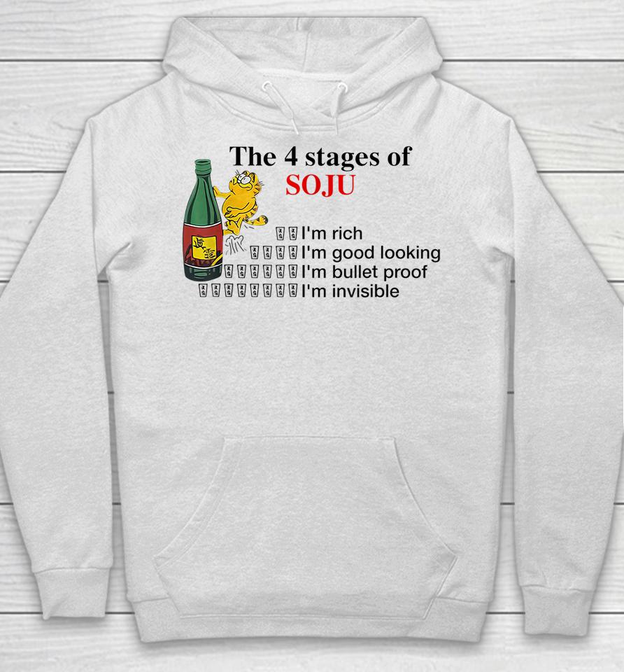 The 4 Stages Of Soju I'm Rich I'm Good Looking Hoodie