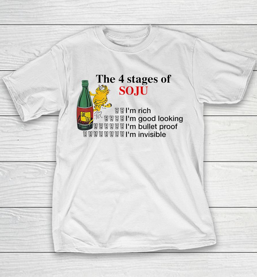 The 4 Stages Of Soju I'm Rich I'm Good Looking Youth T-Shirt