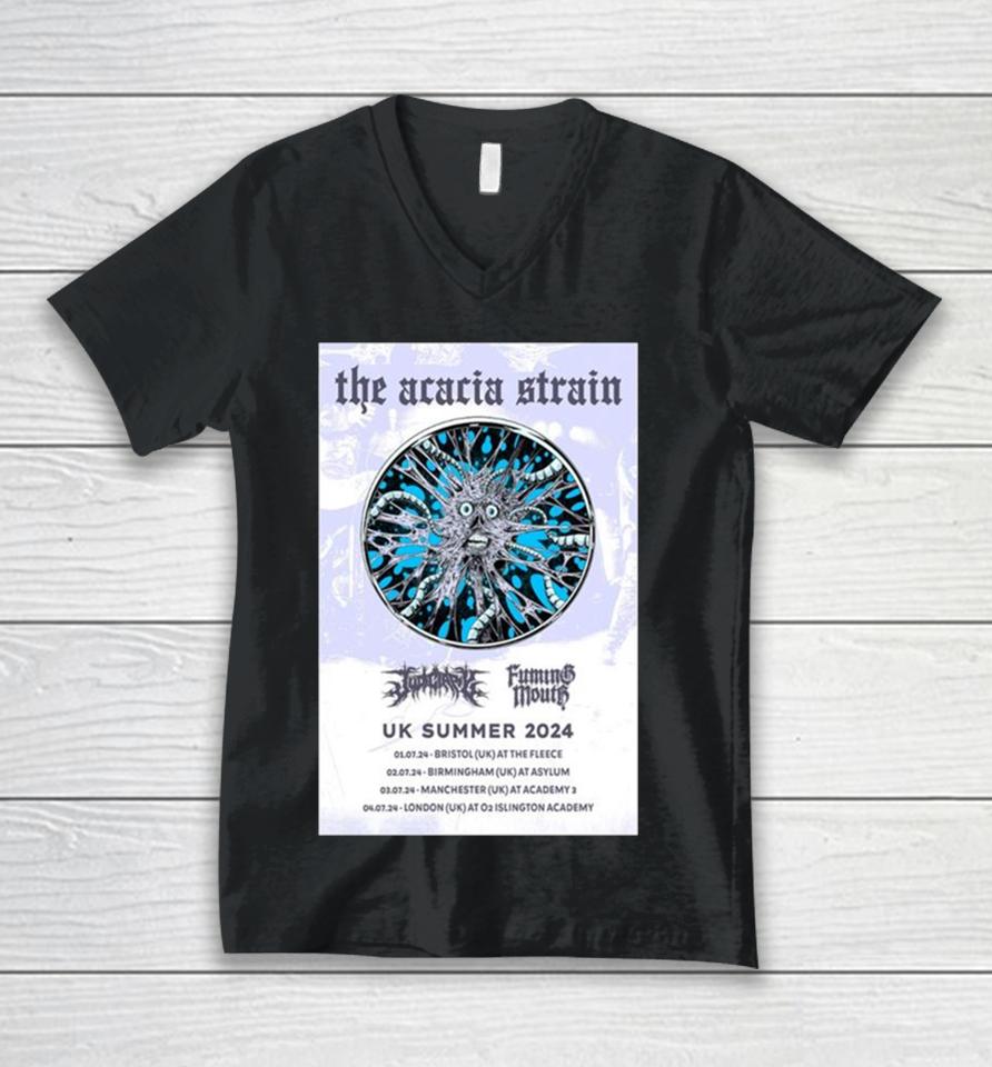 The Acacia Strain Uk Summer Tour 2024 Unisex V-Neck T-Shirt