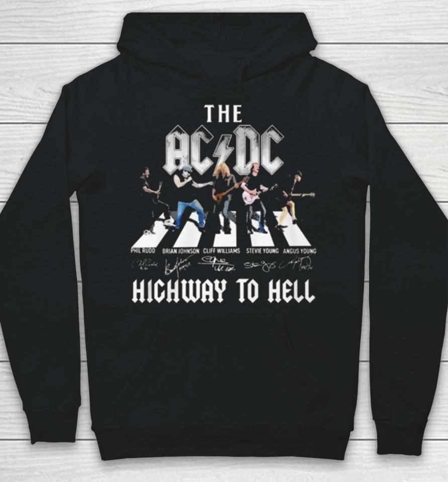 The Acdc Highway To Hell Phil Signatures Hoodie