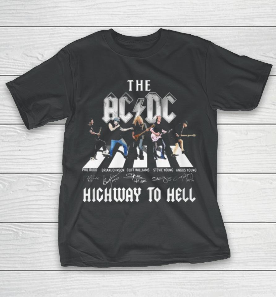 The Acdc Highway To Hell Phil Signatures T-Shirt