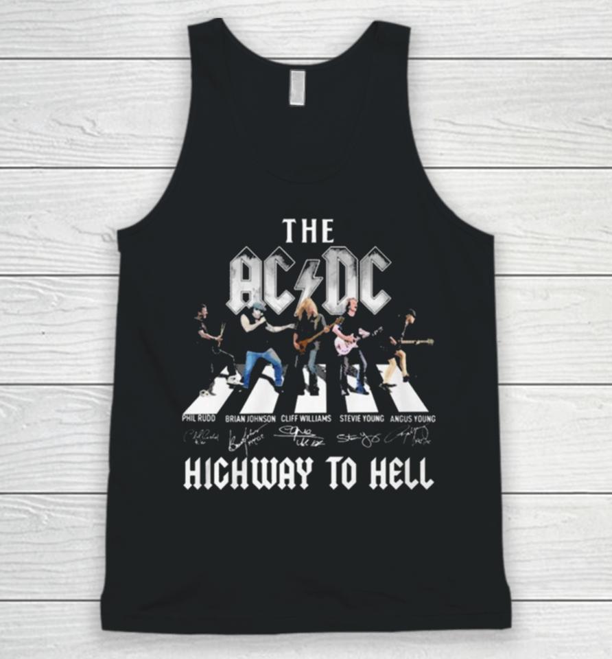 The Acdc Highway To Hell Phil Signatures Unisex Tank Top