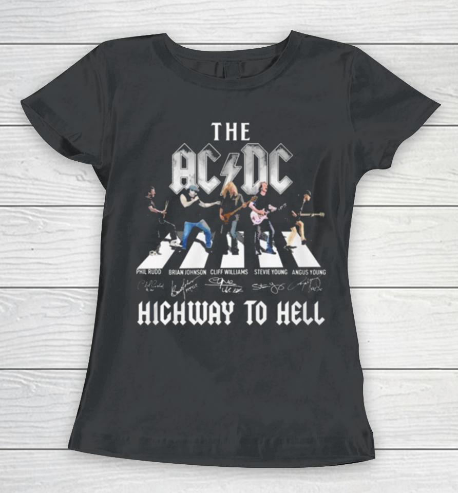 The Acdc Highway To Hell Phil Signatures Women T-Shirt