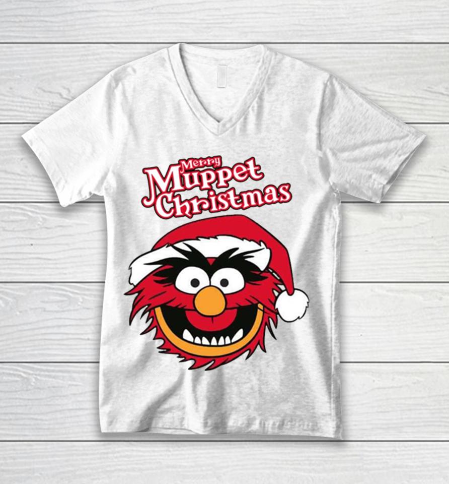 The Animal Muppets Merry Christmas Unisex V-Neck T-Shirt