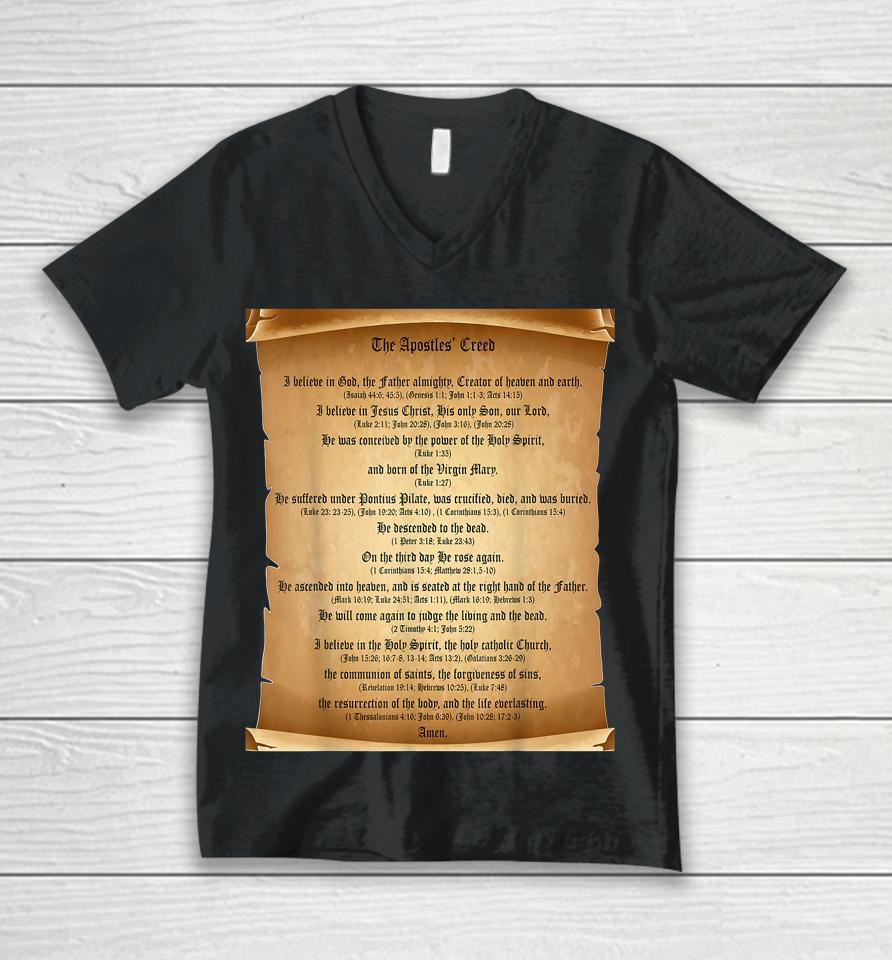 The Apostles' Creed Unisex V-Neck T-Shirt
