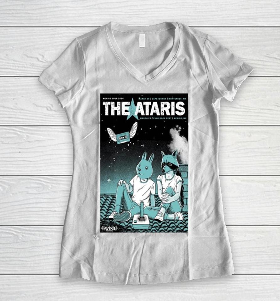The Ataris March 29 2024 Punk Rock Fest Mexico Mx Women V-Neck T-Shirt