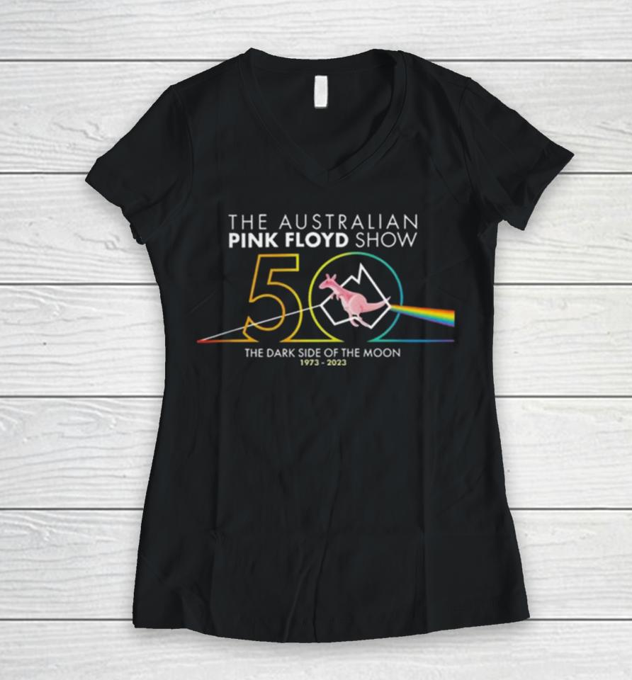 The Australian Pink Floyd Show The Dark Side Of The Moon 1973 – 2023 Women V-Neck T-Shirt