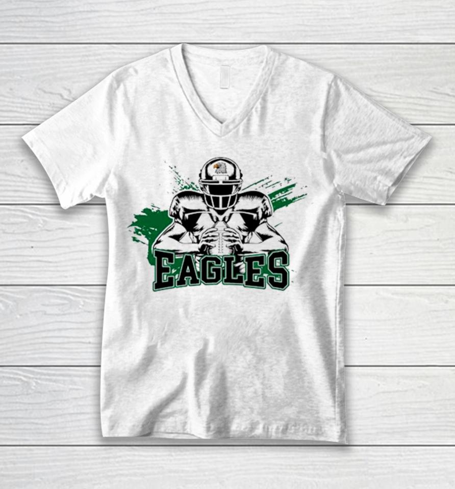 The Ball Proud Eagles Football Player Unisex V-Neck T-Shirt