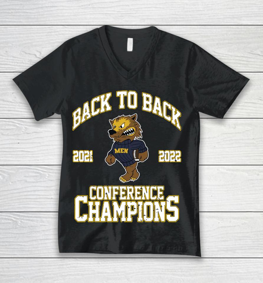 The Barstool Sports Men Back To Back Conference Champions Unisex V-Neck T-Shirt