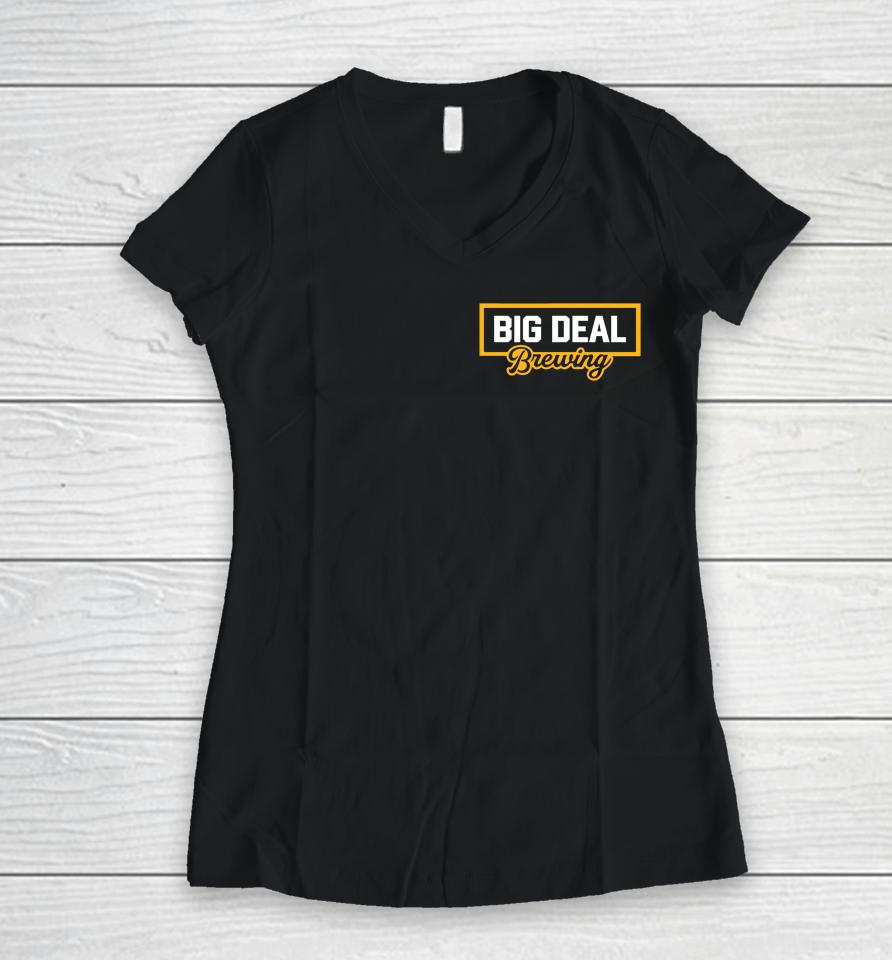 The Barstool Sports Store Big Deal Brewing Women V-Neck T-Shirt