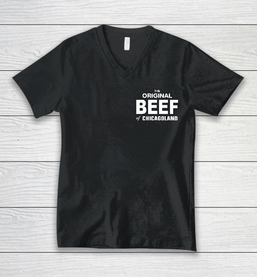 The Bear Richard Wearing The Original Beef Of Chicagoland Unisex V-Neck T-Shirt