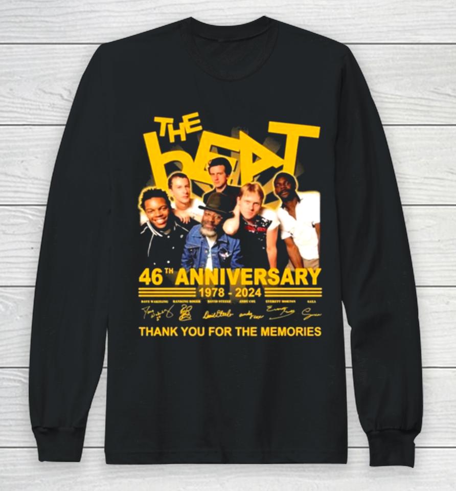 The Beat 46Th Anniversary 1978 2024 Thank You For The Memories Signatures Long Sleeve T-Shirt