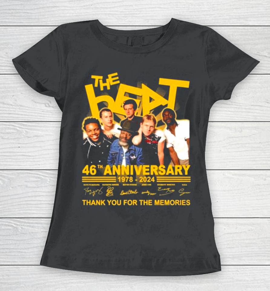 The Beat 46Th Anniversary 1978 2024 Thank You For The Memories Signatures Women T-Shirt