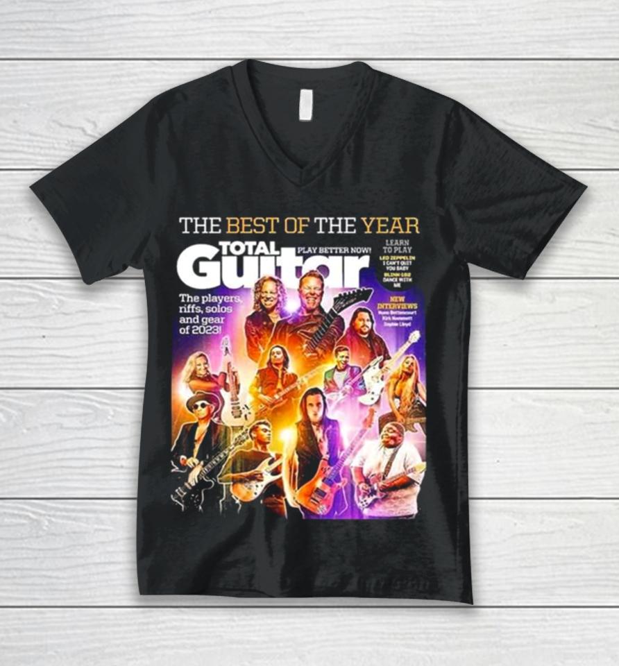The Best Of The Year Total Guitar Edition 379 With All The Best Of 2023 Issue Cover Poster Unisex V-Neck T-Shirt