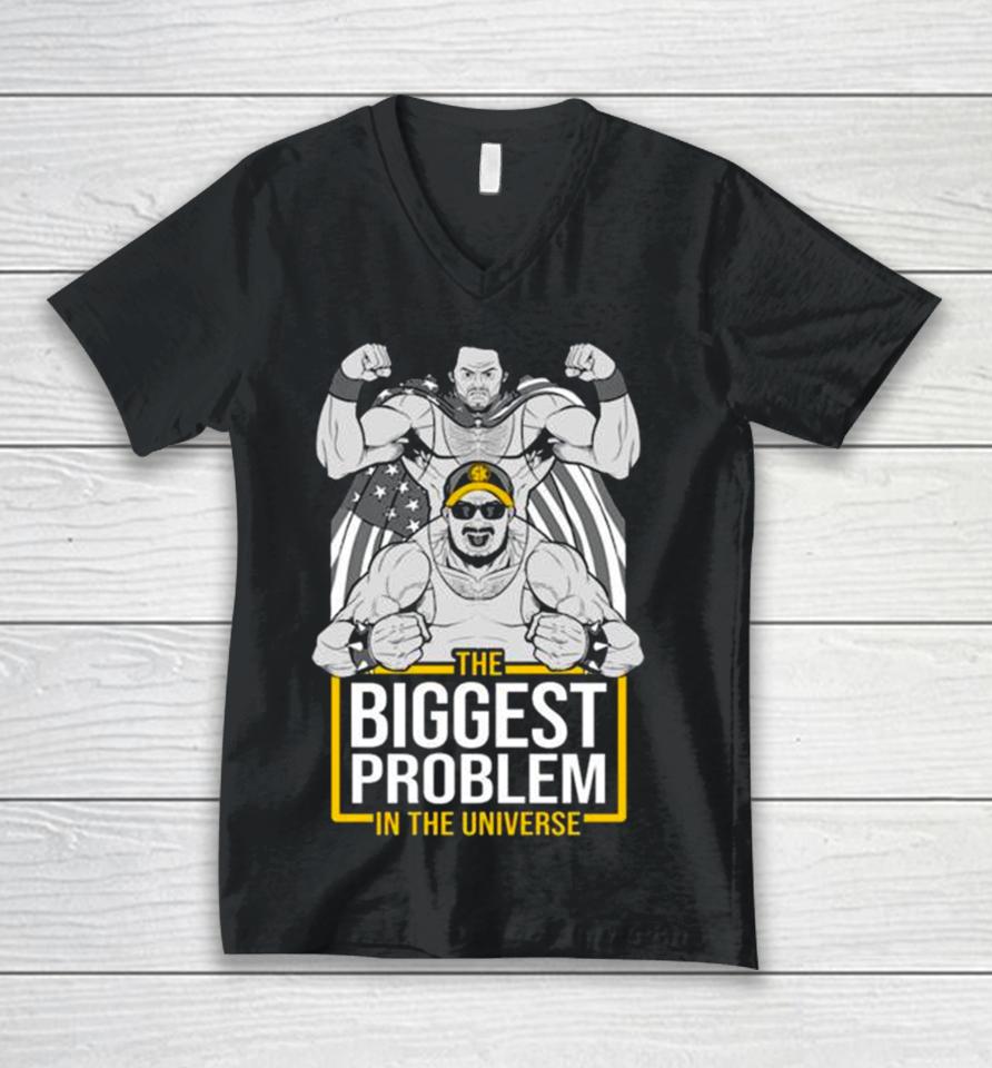 The Biggest Problem In The Universe American Flag T Unisex V-Neck T-Shirt