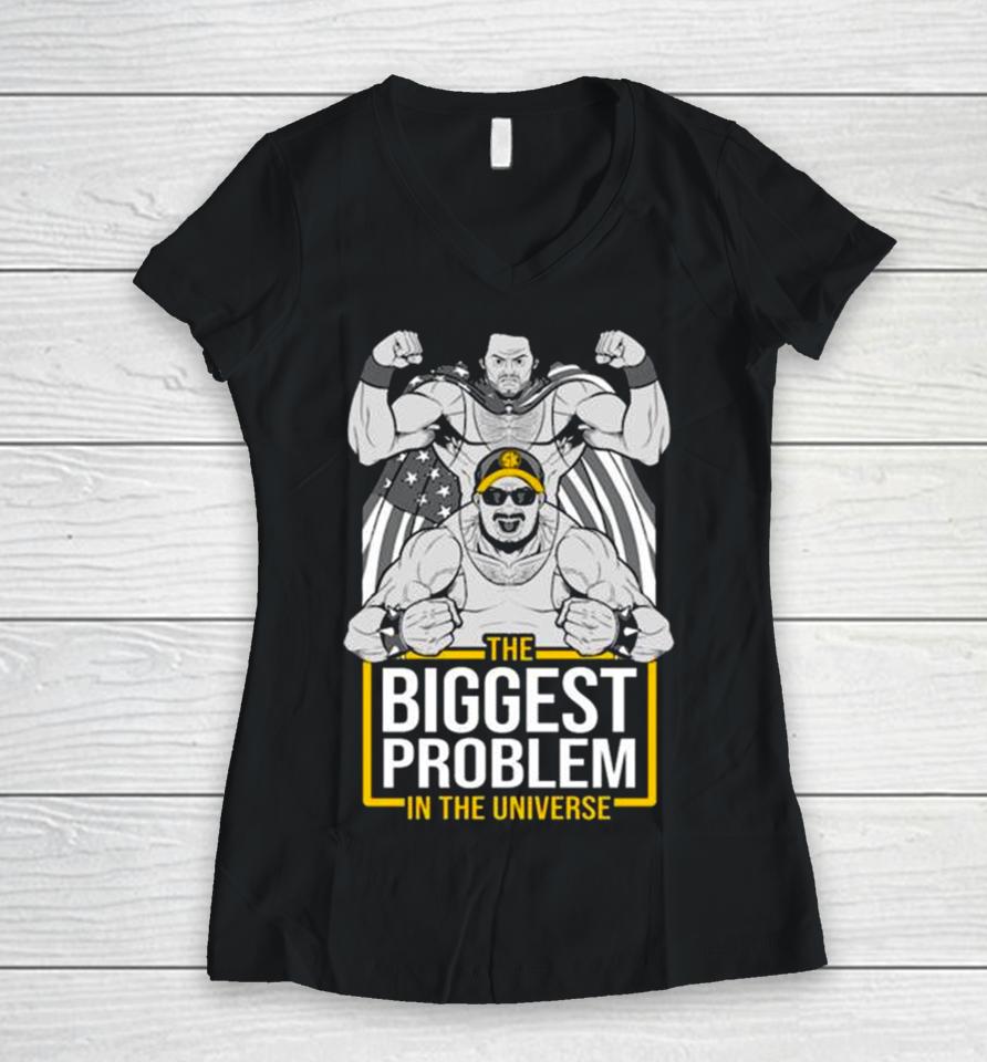 The Biggest Problem In The Universe American Flag T Women V-Neck T-Shirt