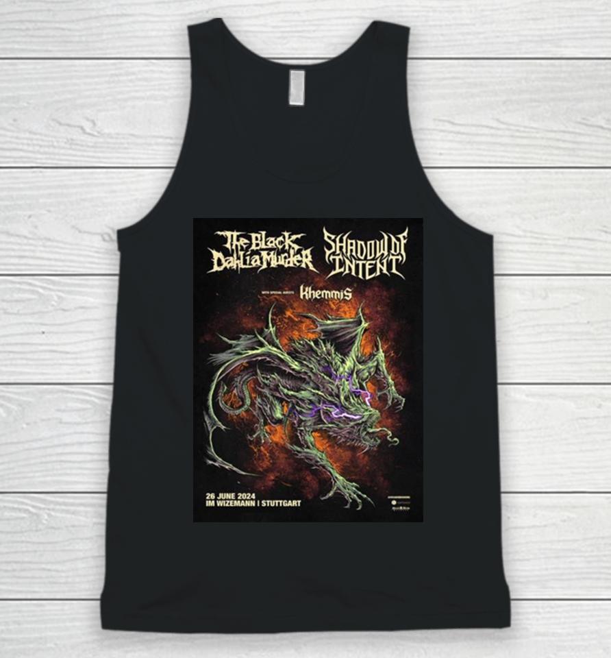 The Black Dahlia Murder With Shadow Of Intent And Khemmis Will Show On June 26Th 2024 At Im Wizemann Stuttgart Unisex Tank Top