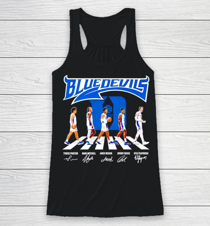 The Blue Devils Basketball Abbey Road Proctor Mitchell Mccain Roach And Filipowski Signatures Racerback Tank