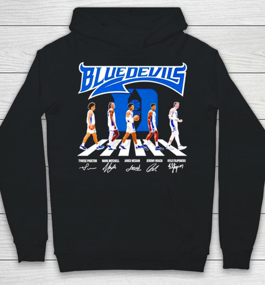 The Blue Devils Basketball Abbey Road Proctor Mitchell Mccain Roach And Filipowski Signatures Hoodie