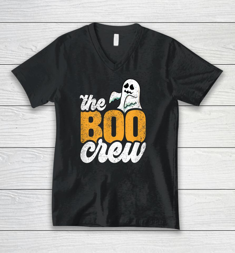 The Boo Crew Halloween Funny Unisex V-Neck T-Shirt